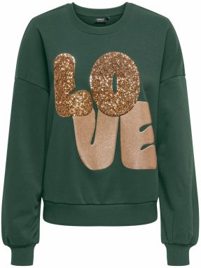 ONLY Mikina 'ONLLALLY'  zlatá / tmavozelená