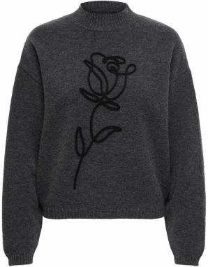 ONLY Sveter 'ONLROSE'  tmavosivá / čierna