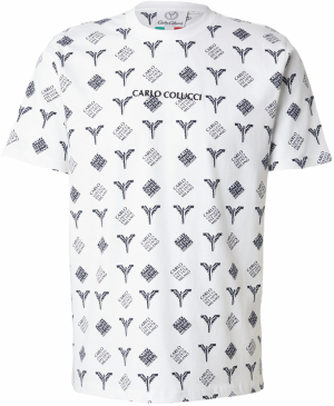 Carlo Colucci Tričko 'Falchi'  tmavomodrá / biela