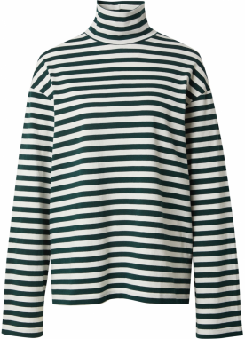 EDITED Tričko 'Kalena'  zelená / biela