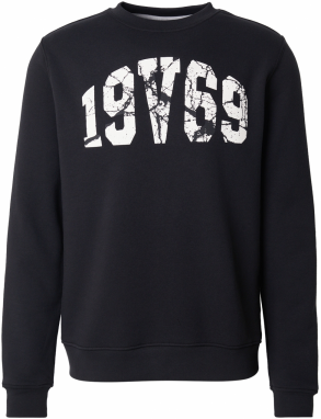 19V69 ITALIA Mikina 'Nico'  čierna / biela