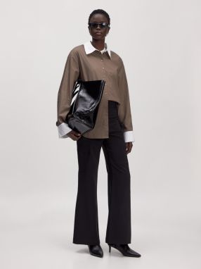 EDITED Blúzka 'Kelly'  hnedá / biela