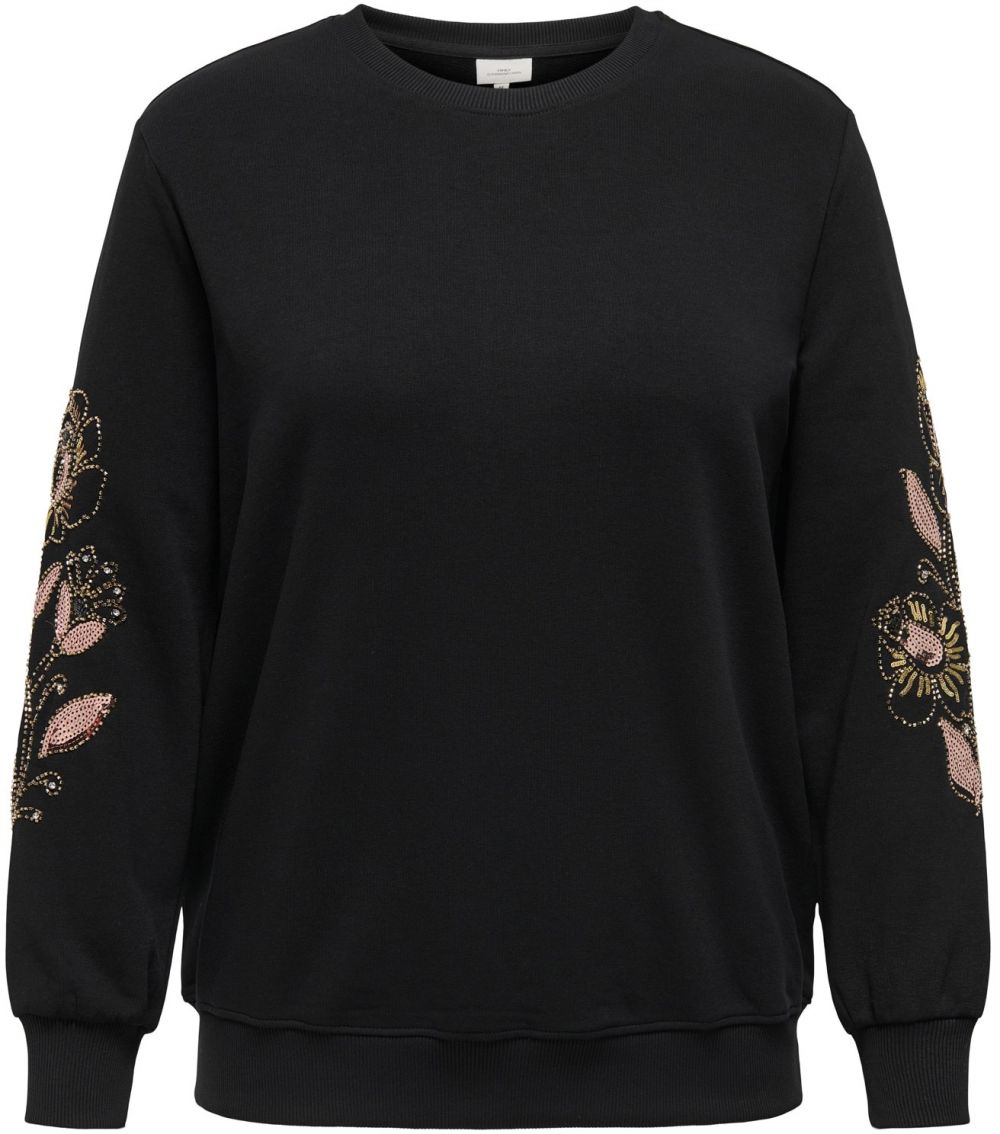 ONLY Carmakoma Mikina 'CARTERESA'  zlatá žltá / ružové zlato / striebornosivá / čierna