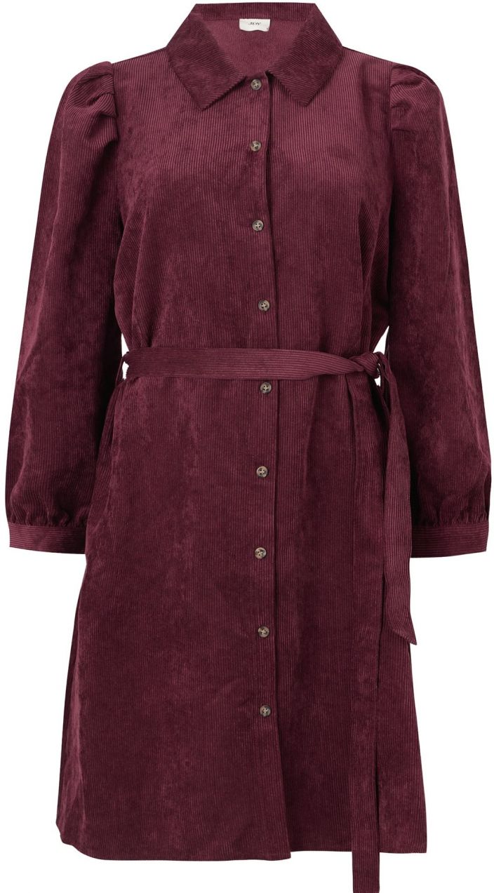 JDY Košeľové šaty 'JDYULLA OHIO'  vínovo červená