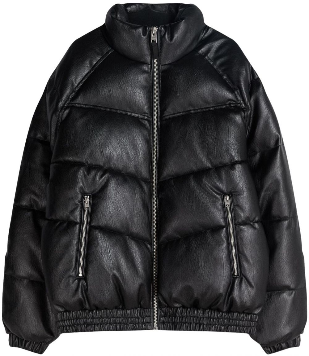 Bershka Zimná bunda  čierna