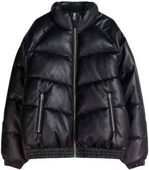 Bershka Zimná bunda  čierna