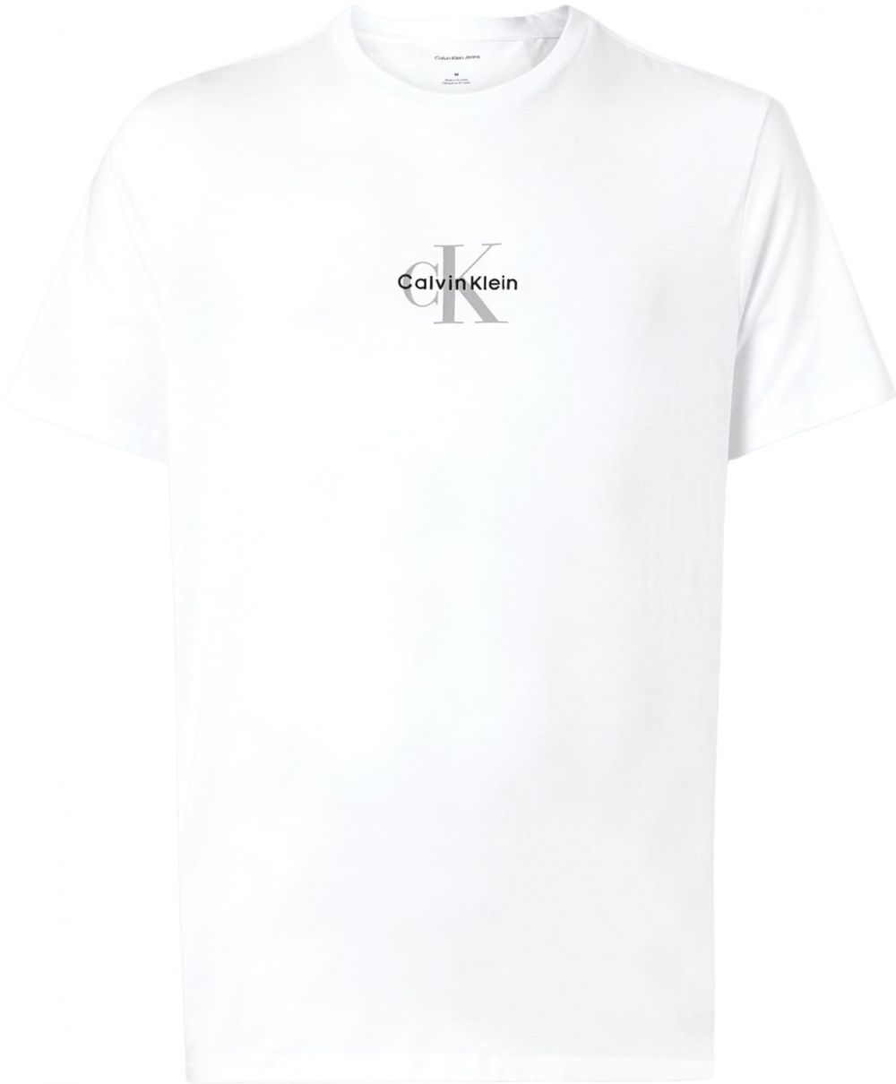 Calvin Klein Jeans Tričko  sivá / čierna / biela