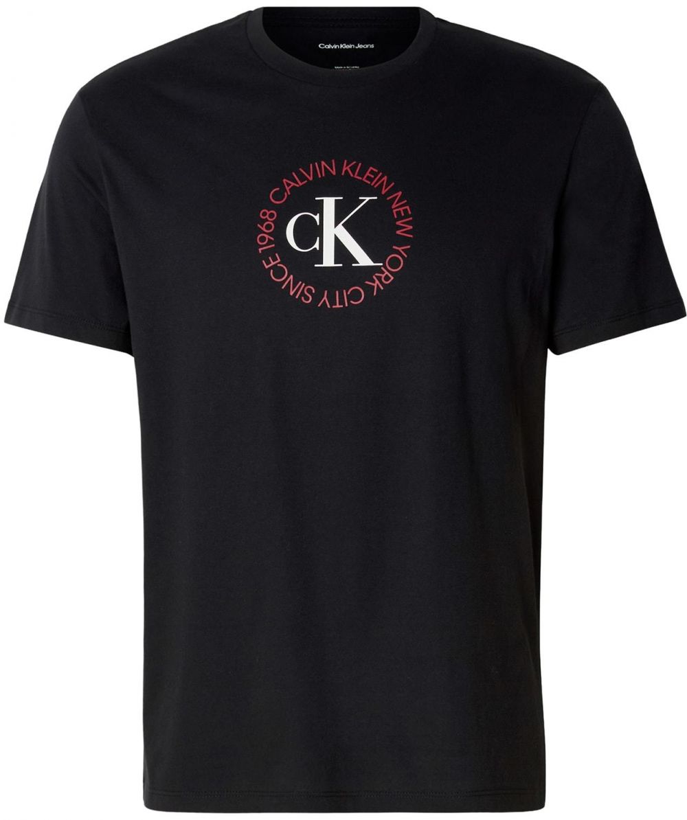 Calvin Klein Jeans Tričko  červená / čierna / biela