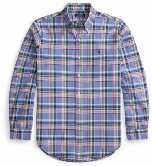 Polo Ralph Lauren Košeľa 'CLASSIC'  námornícka modrá / kráľovská modrá / limetová / rubínová