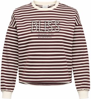 ONLY Carmakoma Mikina 'CARLIZA'  krémová / čokoládová / čierna / perlovo biela