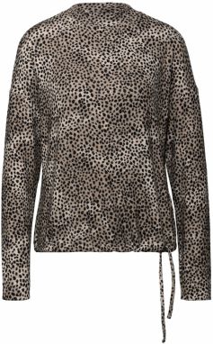 STREET ONE Tričko  béžová / svetlobéžová / tmavohnedá