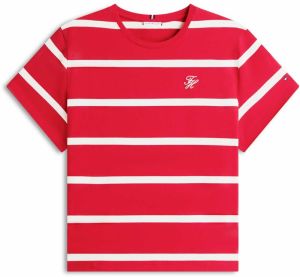Tommy Hilfiger Curve Tričko  červená / biela
