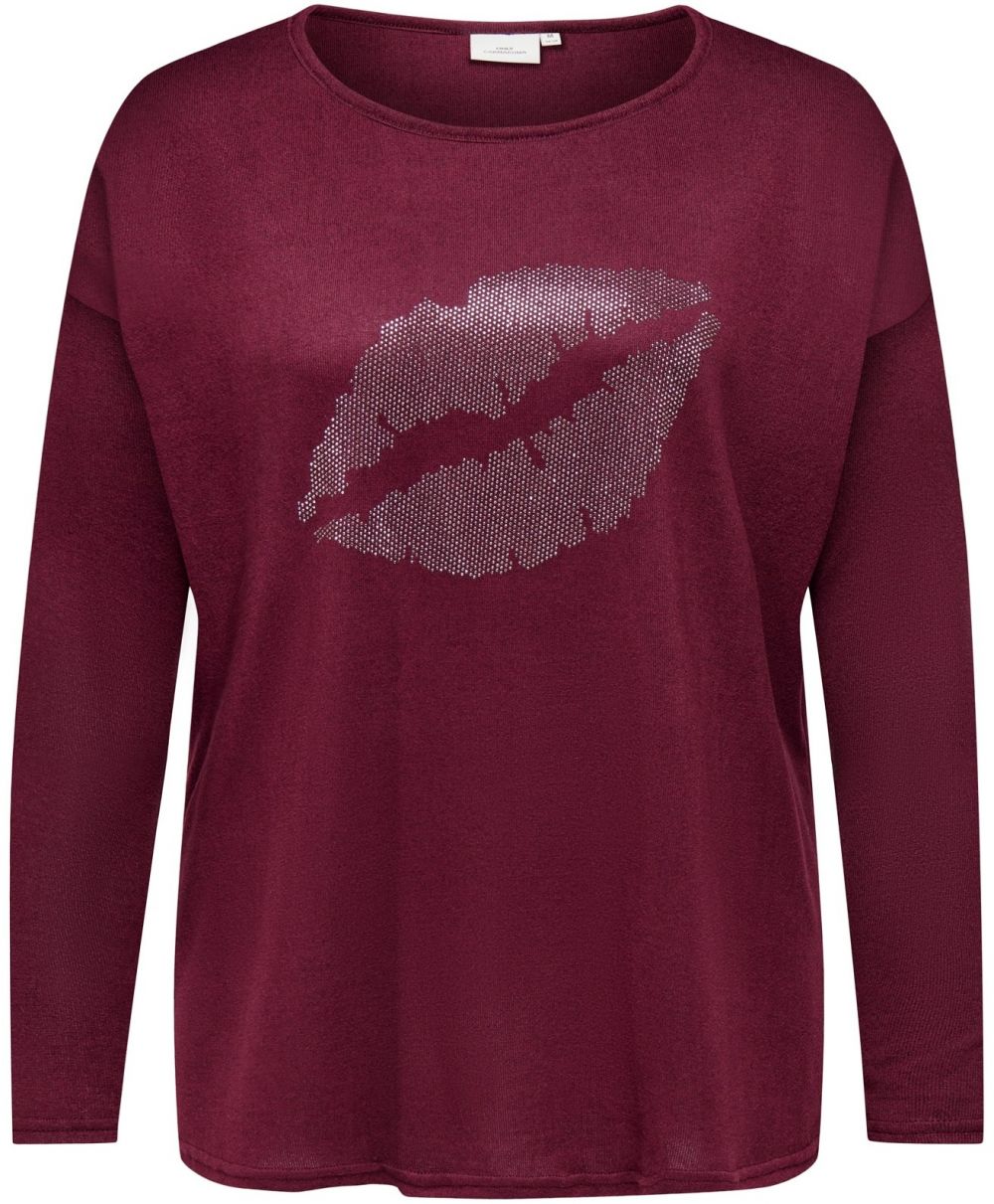 ONLY Carmakoma Tričko 'CARALBA'  tmavočervená