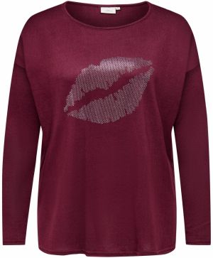 ONLY Carmakoma Tričko 'CARALBA'  tmavočervená