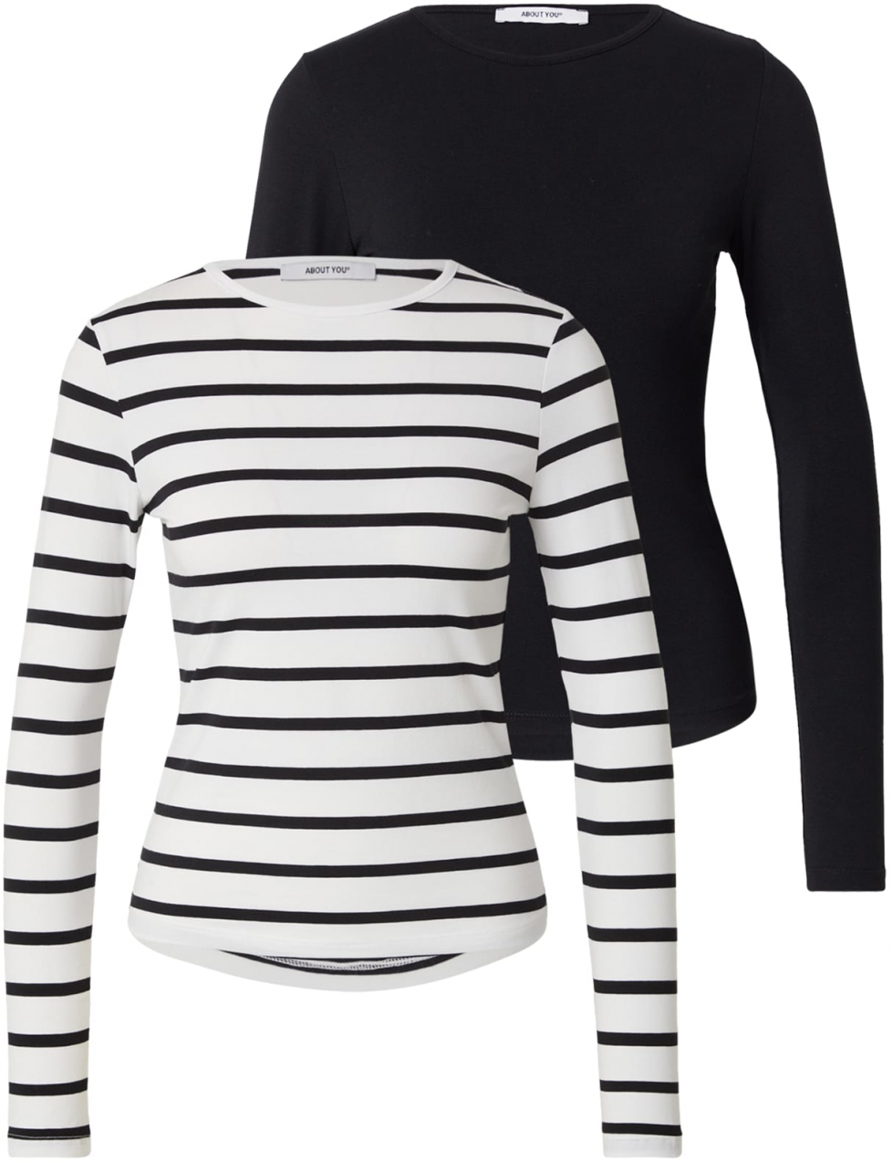 ABOUT YOU Tričko 'Layla'  čierna / biela