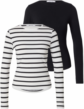 ABOUT YOU Tričko 'Layla'  čierna / biela