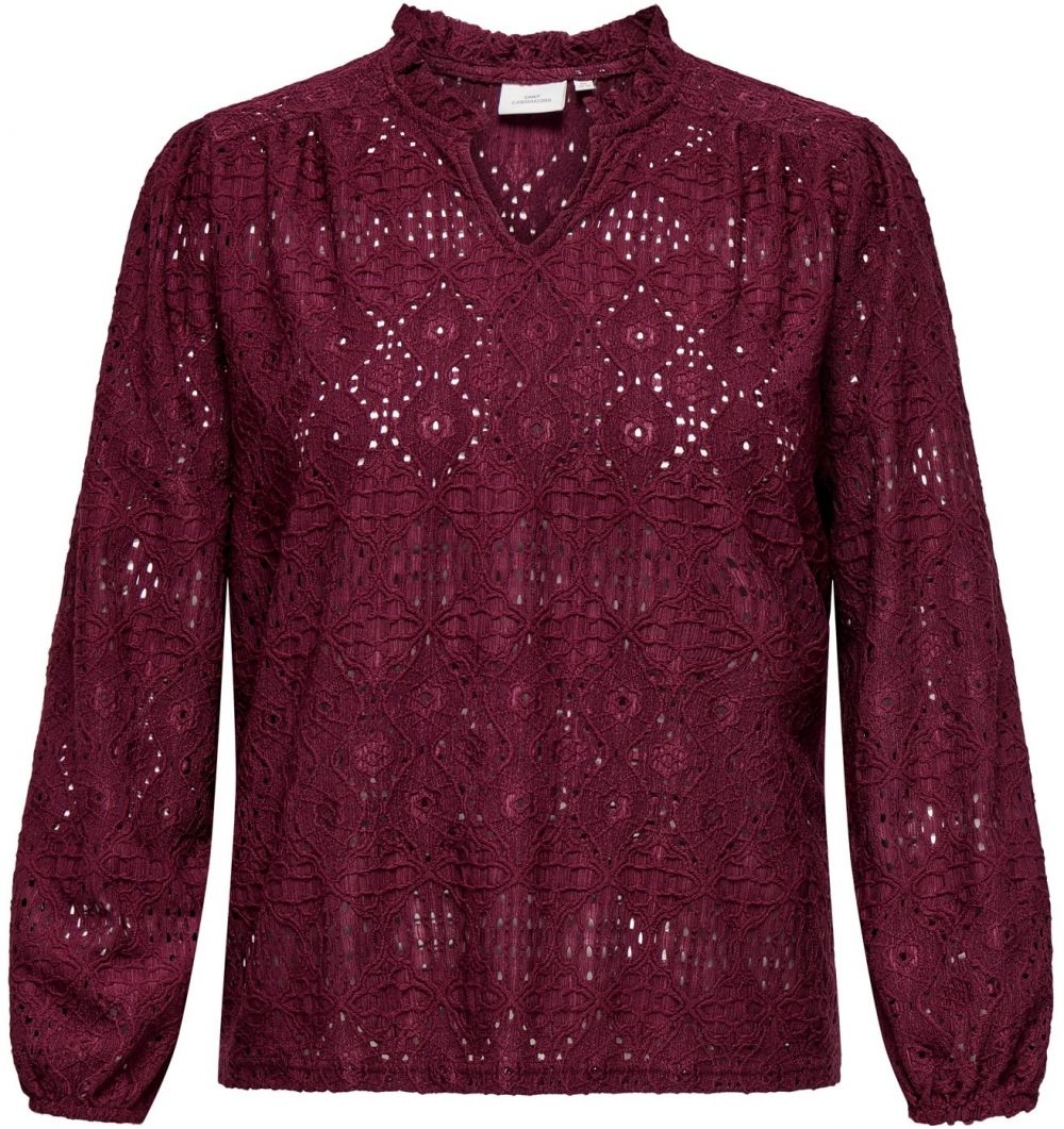 ONLY Carmakoma Blúzka 'CARLUZIA'  vínovo červená