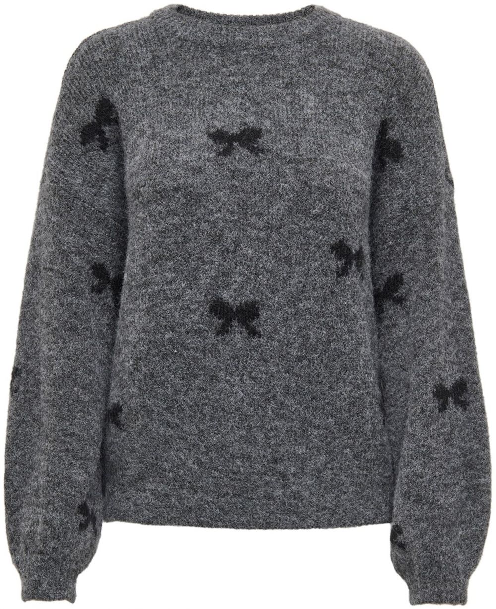 ONLY Sveter 'ONLBRUNHILDA'  sivá melírovaná / čierna