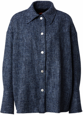 BOSS Prechodná bunda 'C_Jatessa'  námornícka modrá / kráľovská modrá / biela