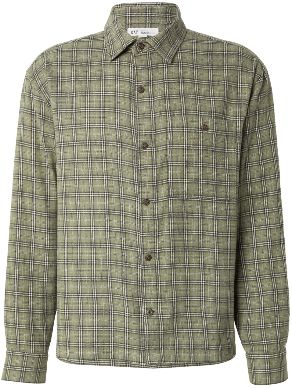 GAP Košeľa  kaki / čierna / biela