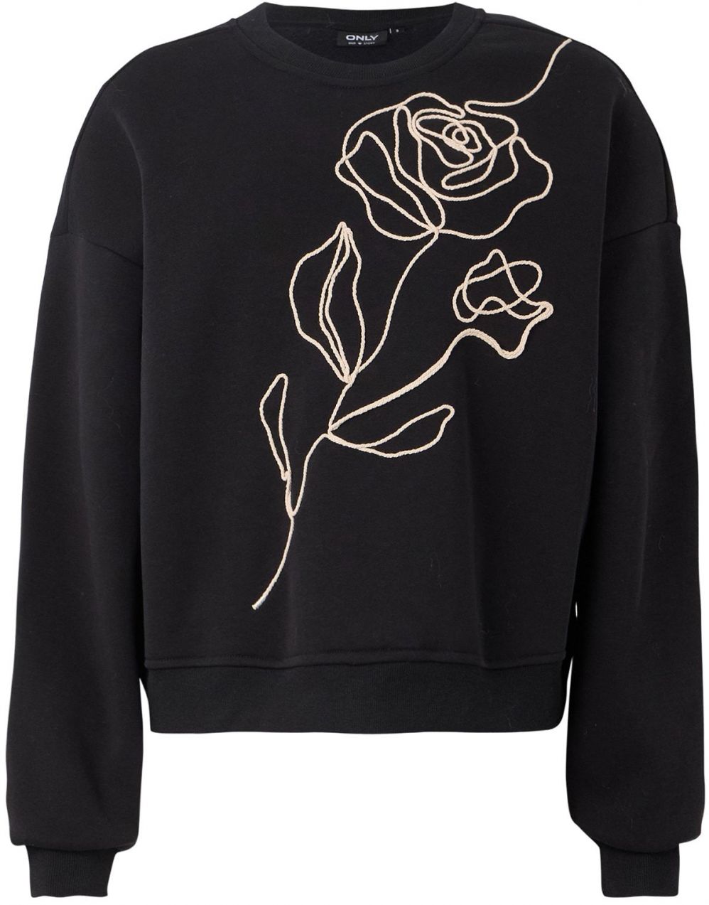 ONLY Mikina 'ONLELISANNA'  čierna / biela