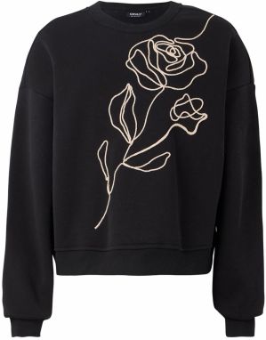 ONLY Mikina 'ONLELISANNA'  čierna / biela