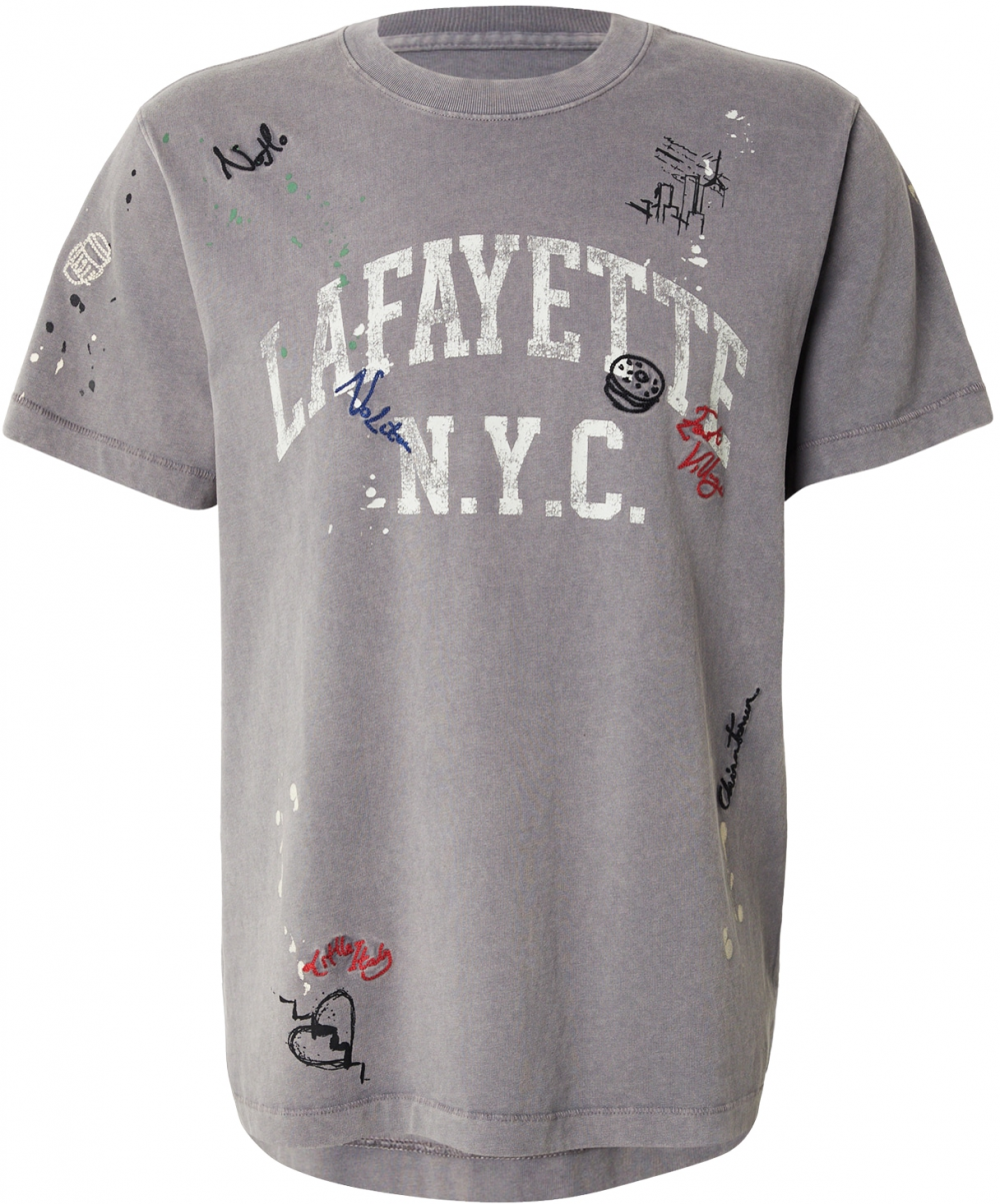 Abercrombie & Fitch Tričko  sivá / čierna / biela