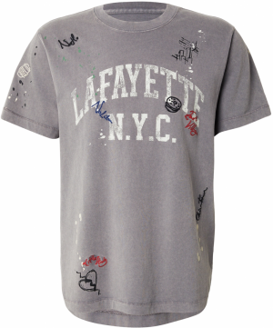 Abercrombie & Fitch Tričko  sivá / čierna / biela