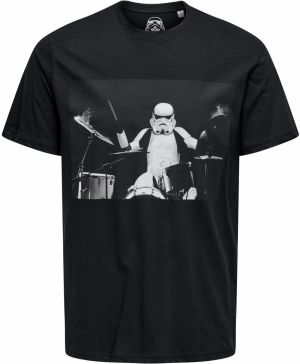 Only & Sons Tričko 'ONSSTORMTROOPER'  čierna / biela