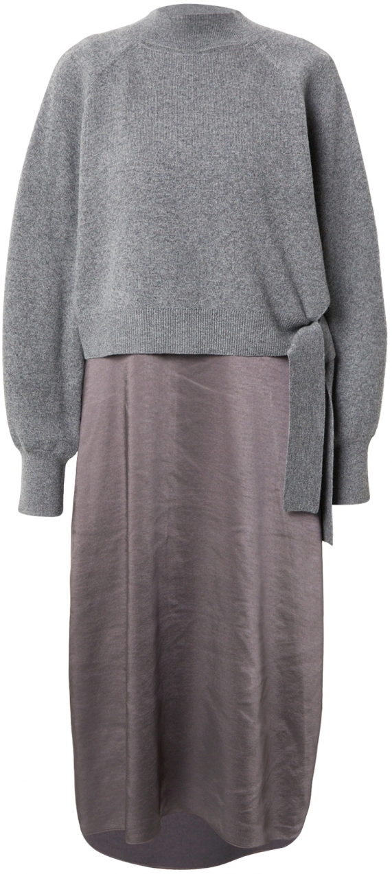 BOSS Šaty 'Flalina'  sivá melírovaná / svetlofialová