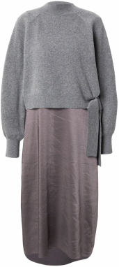 BOSS Šaty 'Flalina'  sivá melírovaná / svetlofialová