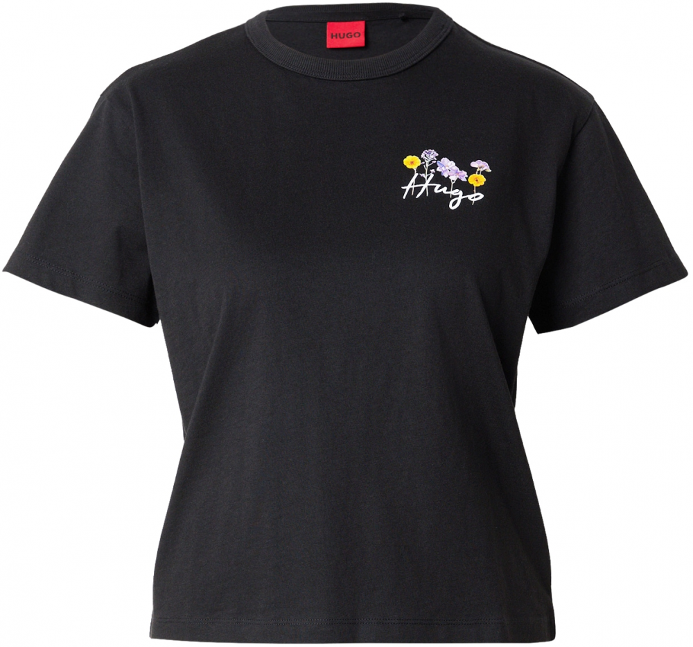 HUGO Tričko 'Destrel_4'  žltá / levanduľová / čierna / biela