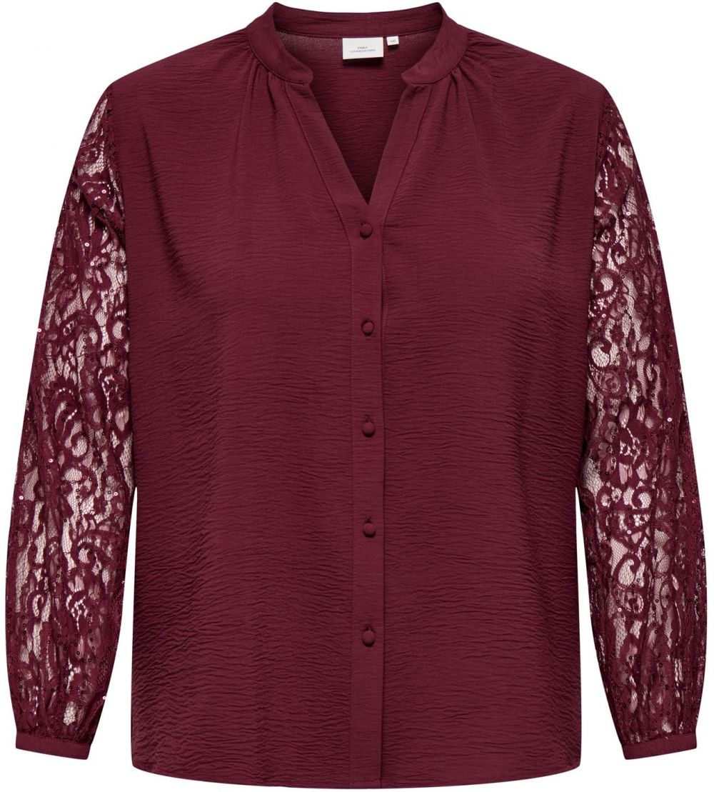 ONLY Carmakoma Blúzka 'CARKAMMY'  vínovo červená