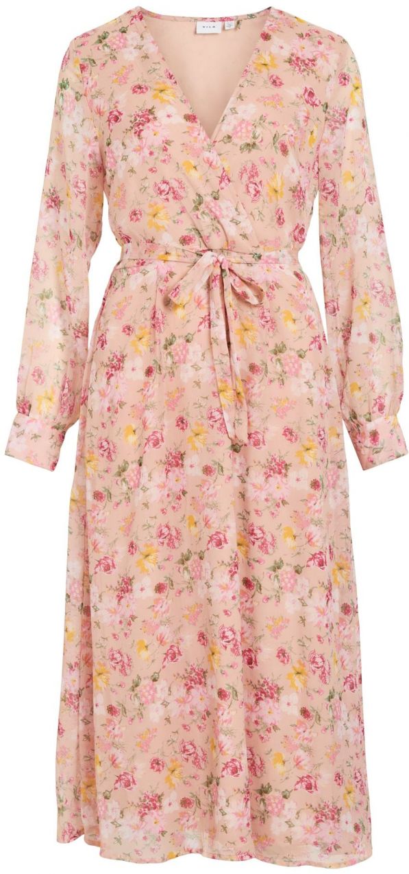 VILA Šaty 'VIFALIA'  žltá / zelená / ružová / pastelovo ružová