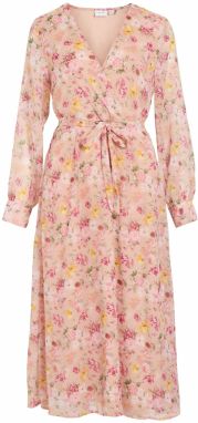 VILA Šaty 'VIFALIA'  žltá / zelená / ružová / pastelovo ružová