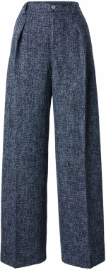 BOSS Plisované nohavice 'C_Tanjura4'  modrá / námornícka modrá / opálová / šedobiela