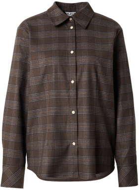 OBJECT Blúzka 'OBJDANNI'  tmavomodrá / čokoládová / biela