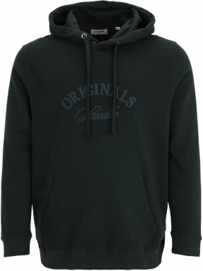 Jack & Jones Plus Mikina 'JORBLEECKER'  tmavozelená