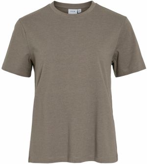 VILA Tričko 'VINORA'  hnedá melírovaná