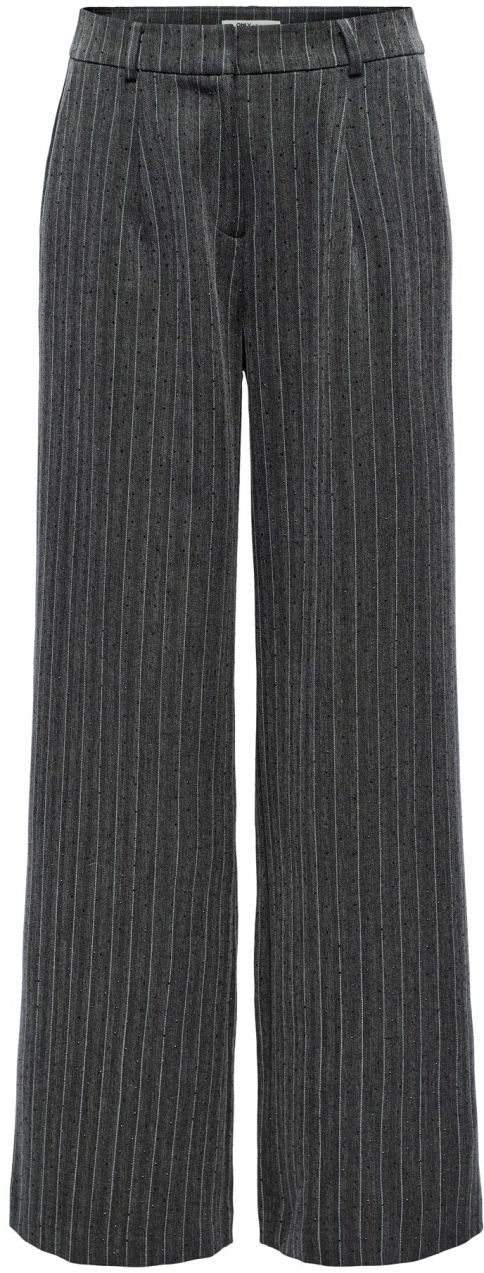 ONLY Nohavice 'ONLSIGA'  tmavosivá / biela