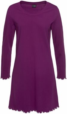 LASCANA Nočná košieľka  fialová / biela