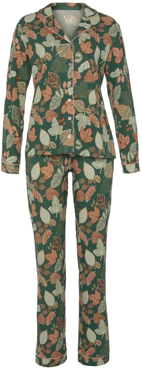 VIVANCE Pyžamo 'Dreams'  krémová / hnedá / zelená / oranžová