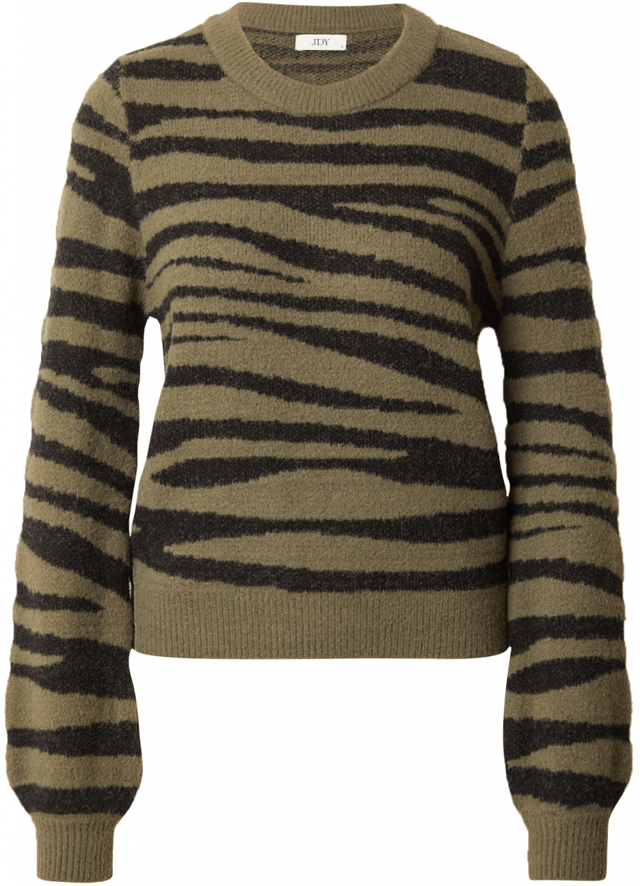 JDY Sveter 'JDYLorraine'  olivová / čierna