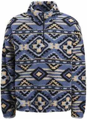 JACK & JONES Sveter 'Diamond'  béžová / modrá / čierna