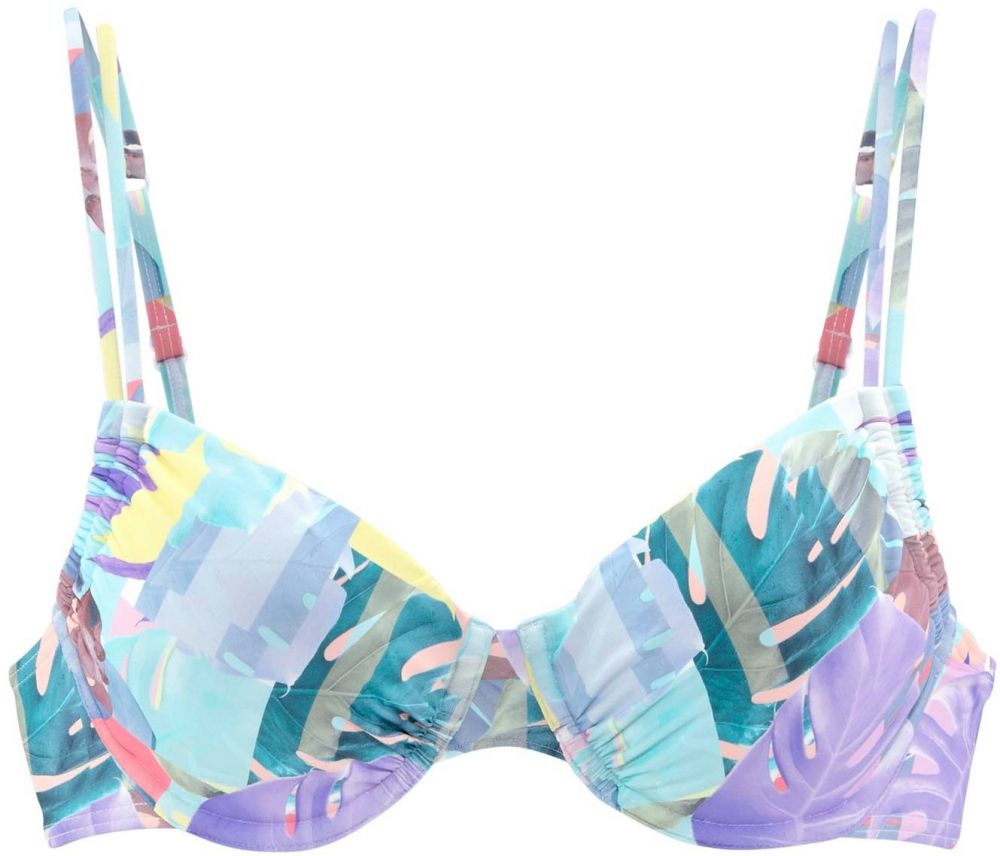 VENICE BEACH Bikinový top 'Varia'  tyrkysová / svetlomodrá / žltá / pastelovo fialová