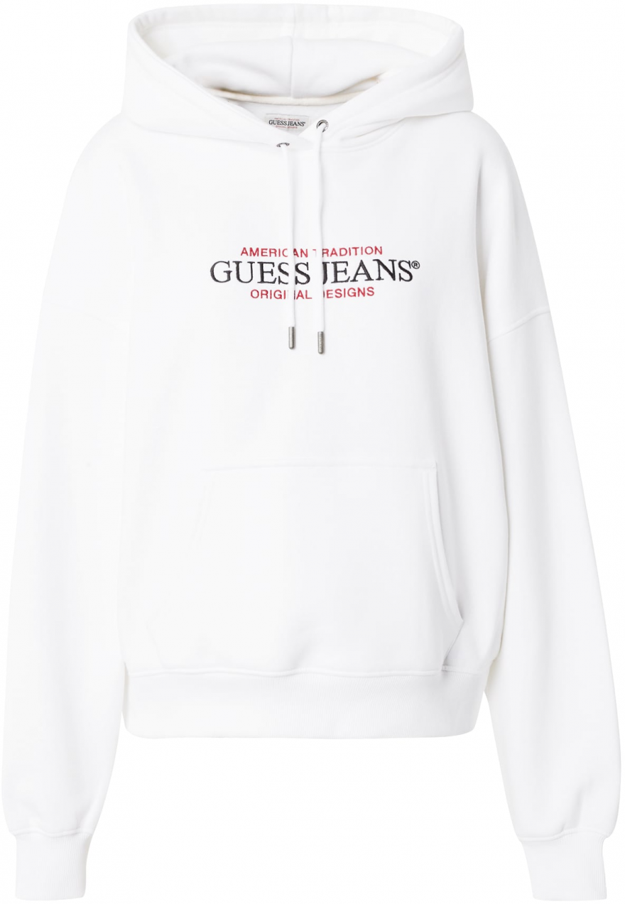 GUESS JEANS Mikina 'American Tradition'  červená / čierna / biela