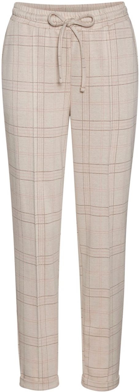 VIVANCE Nohavice s pukmi  svetlobéžová / čokoládová / ružová