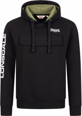 LONSDALE Mikina 'Rushen'  čierna / biela