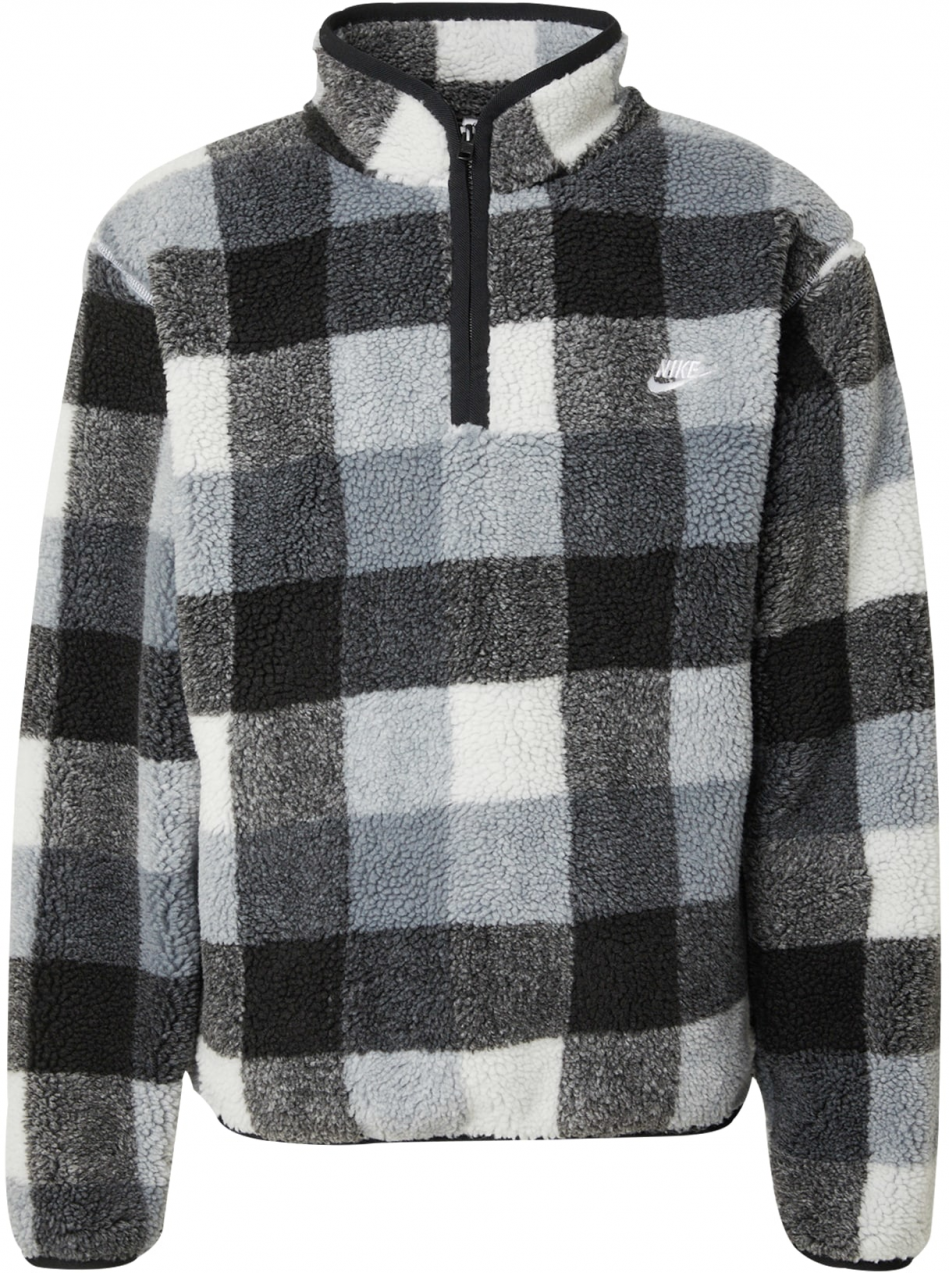 Nike Sportswear Sveter 'Club'  sivá / čierna / biela