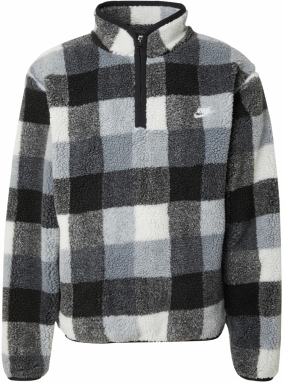 Nike Sportswear Sveter 'Club'  sivá / čierna / biela